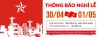 TTYT huyện Tam Nông thông báo lịch nghỉ lễ 30/4 - 1/5