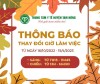 THÔNG BÁO: THAY ĐỔI GIỜ LÀM VIỆC MÙA ĐÔNG