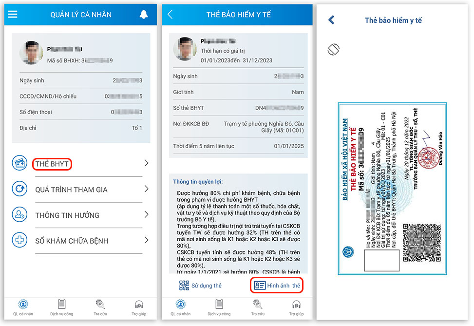 hinh anh the bhyt tren vssid