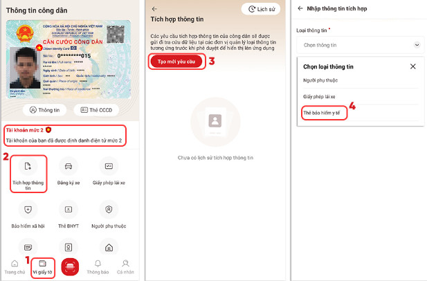 Hướng dẫn cách tự tích hợp thẻ bảo hiểm y tế vào VNeID