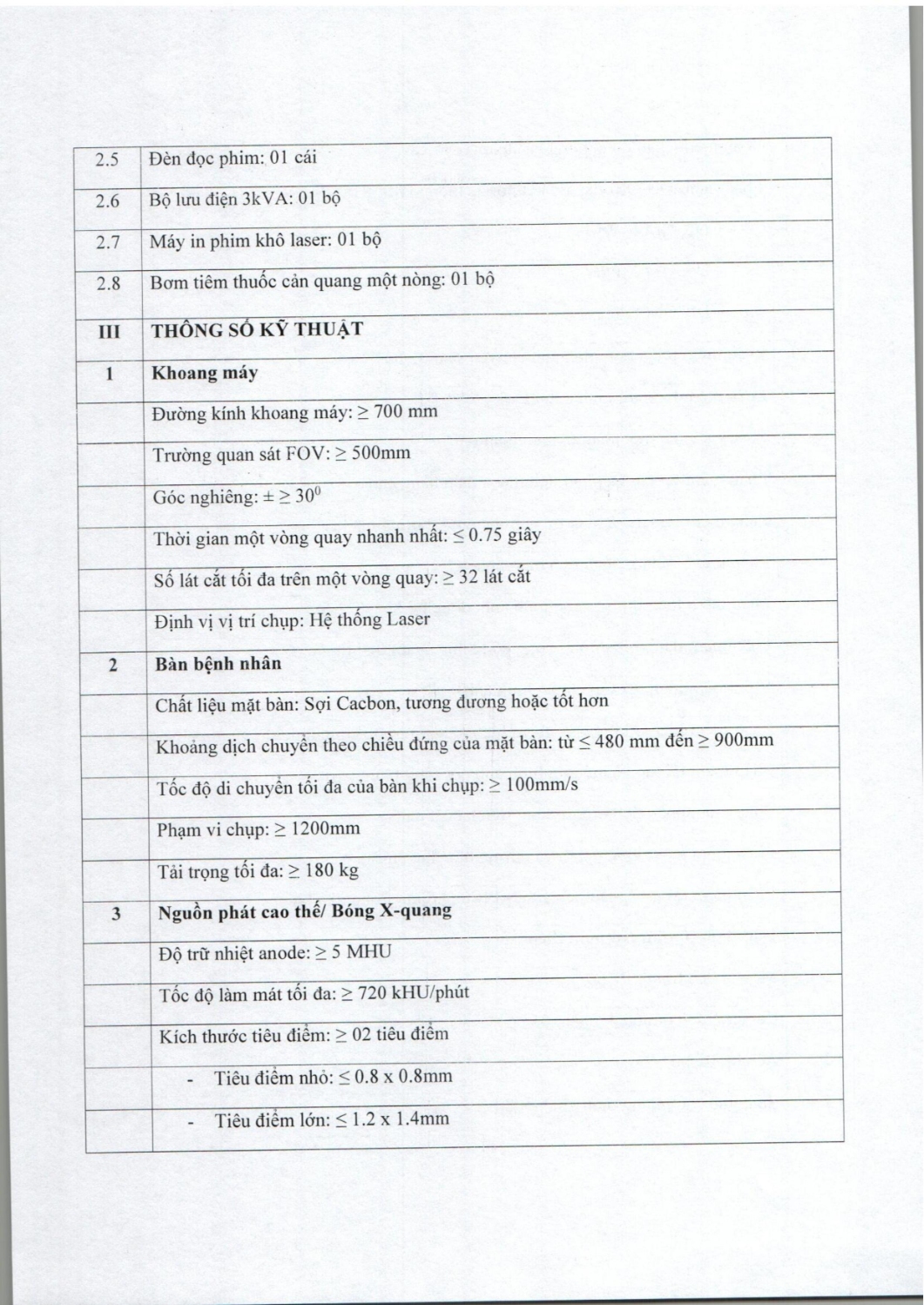 YÊU CẦU BÁO GIÁ SỐ 329 MUA SẮM HỆ THỐNG MÁY CHỤP CT hình ảnh 5