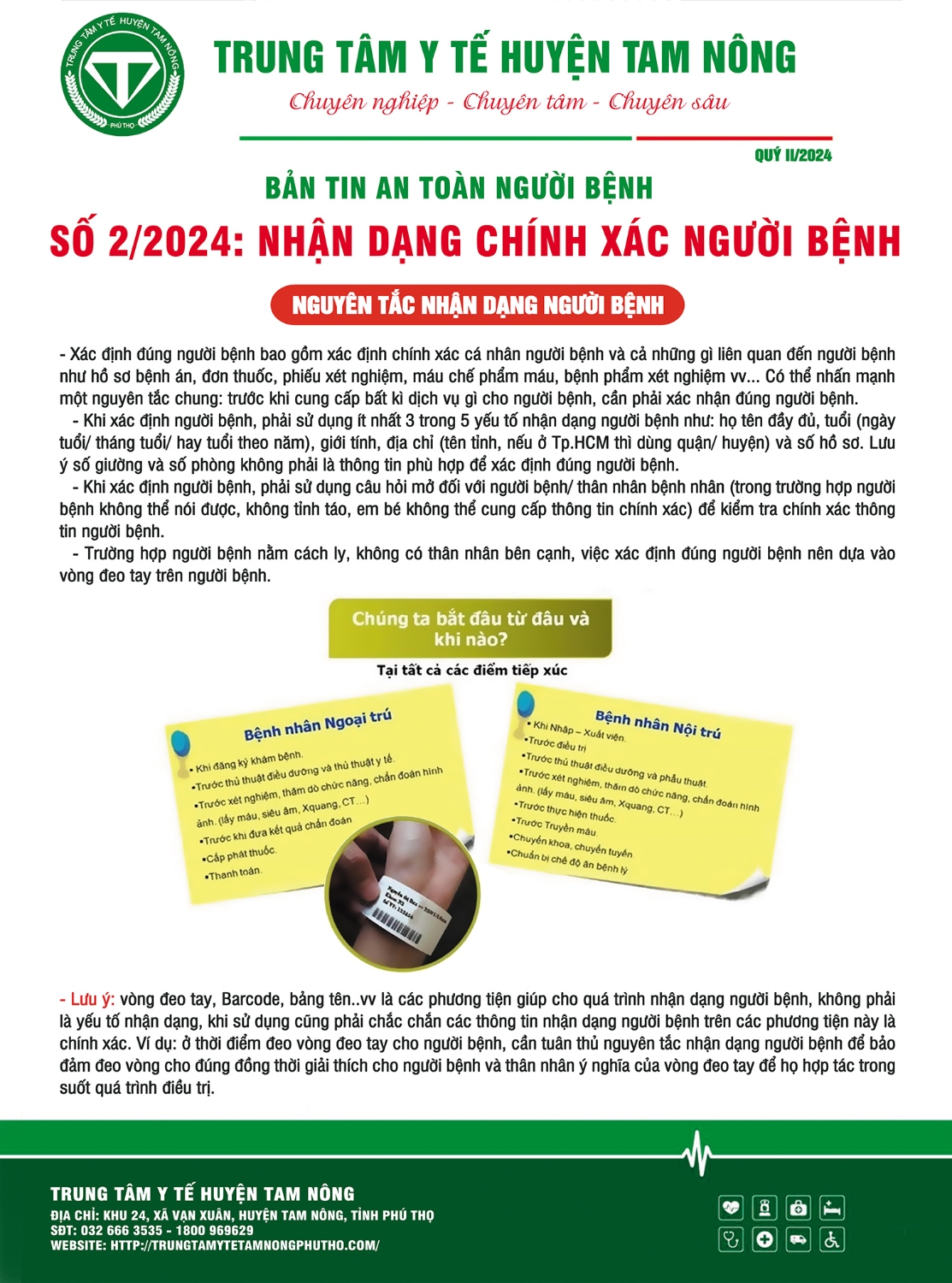 ban tin an toan nguoi benh quy II 2024
