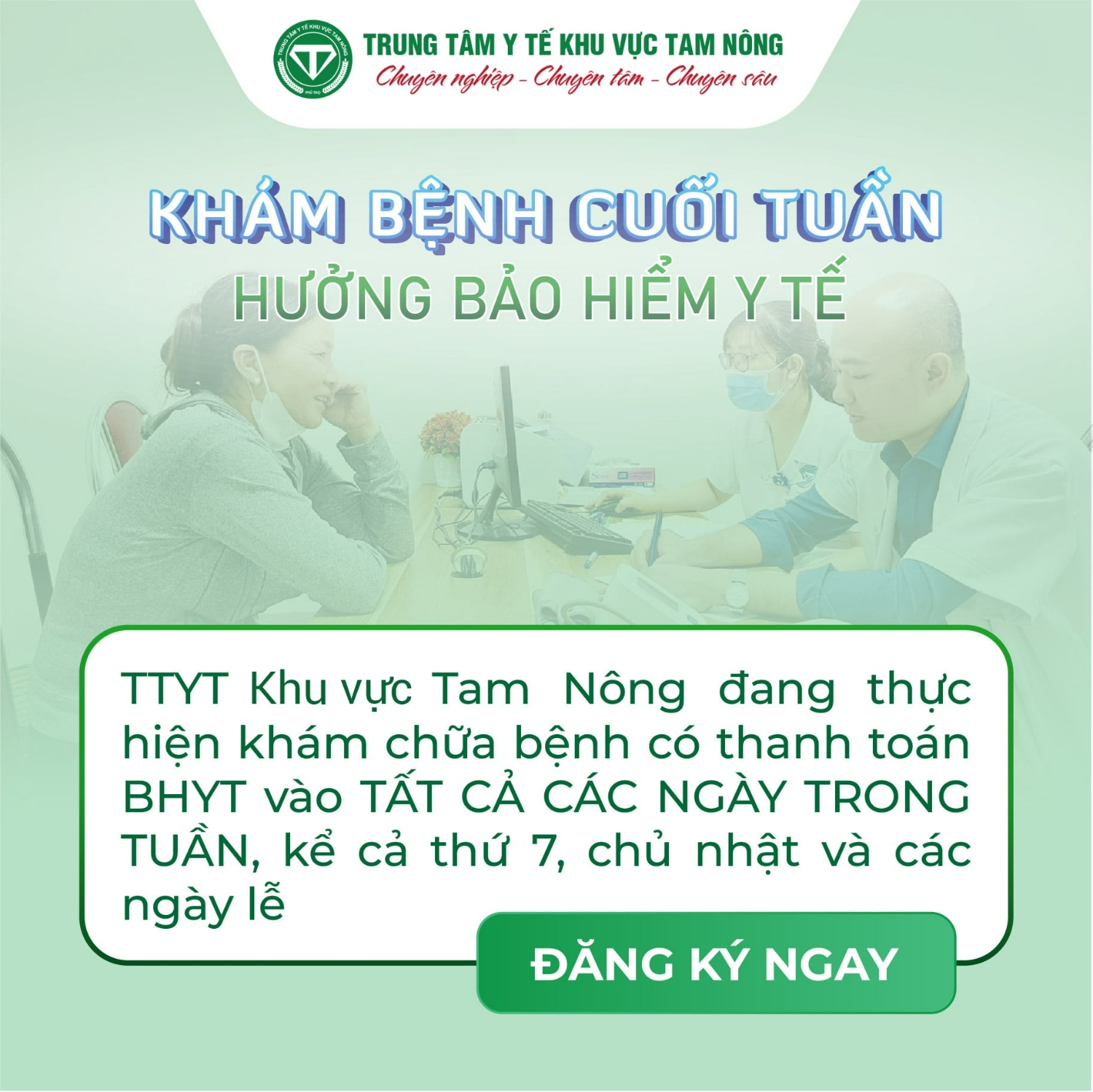 Khám BHYT vào cuối tuần